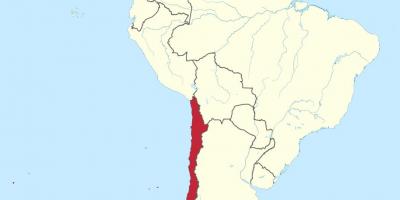 智利的南美洲地图