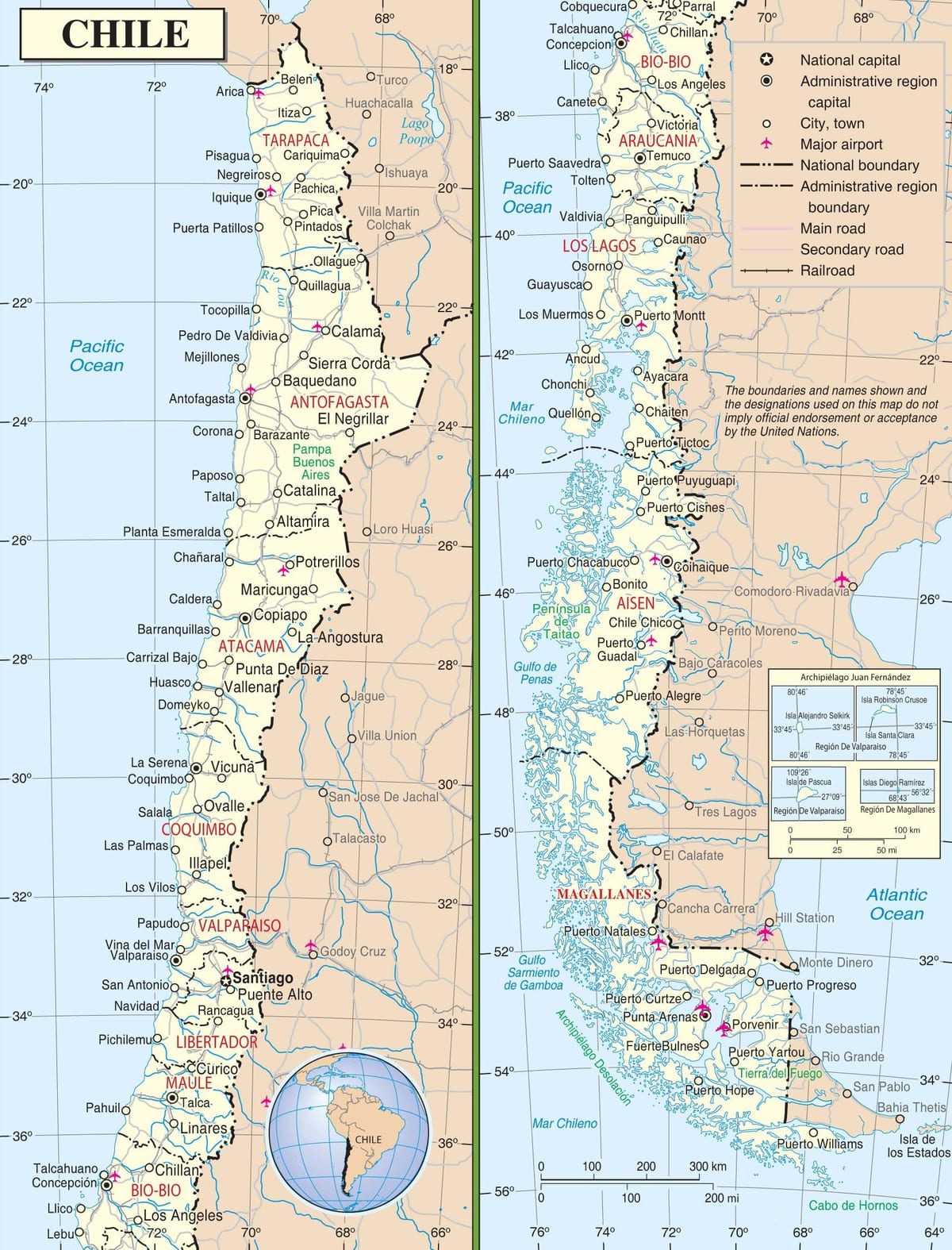 地图de Chile