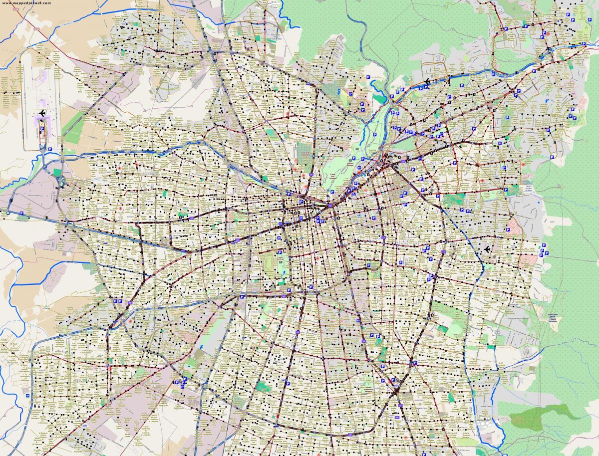 地图市智利圣地亚哥