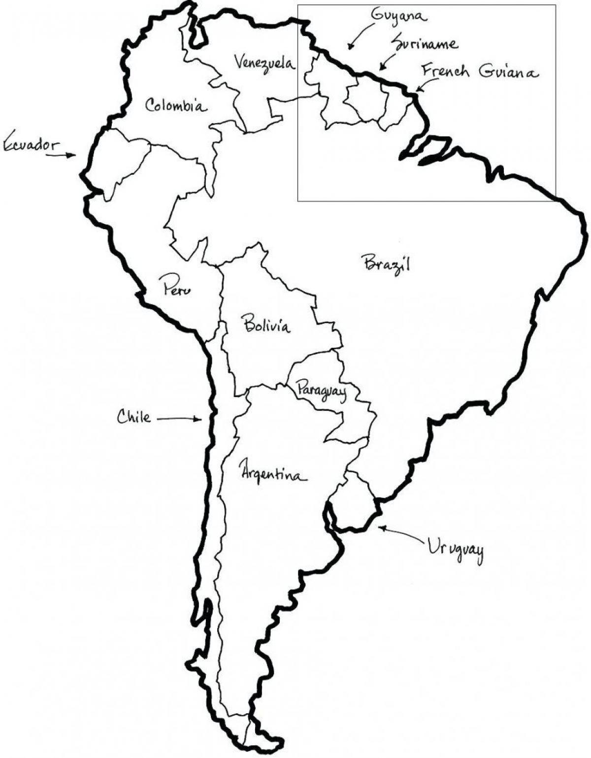 地图智利outlin