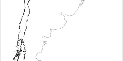 空白的地图智利